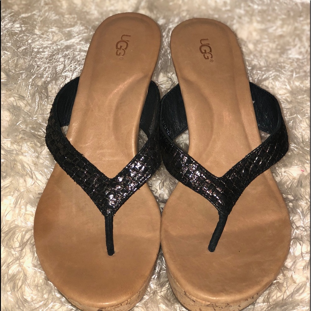 Ugg black with rose gold accent